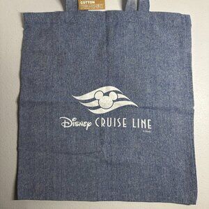 NWT! DISNEY CRUISE LINE DCL Recycled Reusable Tote Shopper Bag Cotton Denim